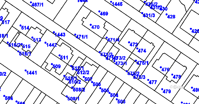 Parcela st. 471/2 v KÚ Jinonice, Katastrální mapa