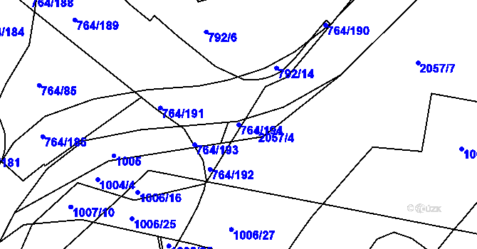Parcela st. 764/194 v KÚ Jinonice, Katastrální mapa