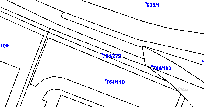 Parcela st. 764/272 v KÚ Jinonice, Katastrální mapa