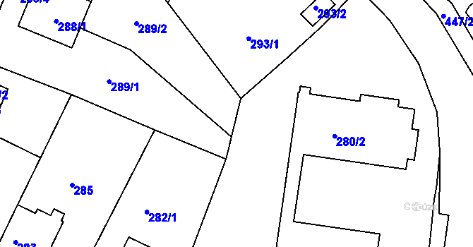Parcela st. 280/3 v KÚ Motol, Katastrální mapa