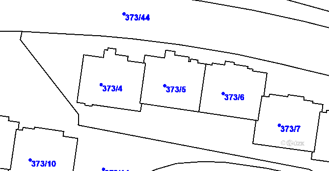Parcela st. 373/5 v KÚ Motol, Katastrální mapa