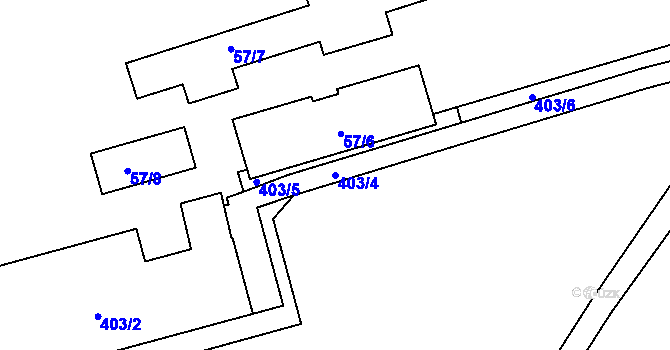 Parcela st. 403/4 v KÚ Motol, Katastrální mapa