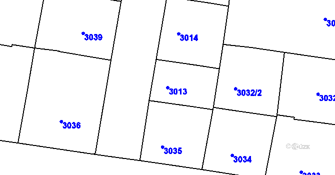 Parcela st. 3013 v KÚ Smíchov, Katastrální mapa