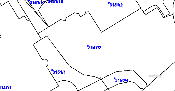 Parcela st. 3147/2 v KÚ Smíchov, Katastrální mapa