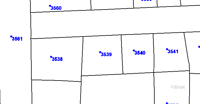 Parcela st. 3539 v KÚ Smíchov, Katastrální mapa