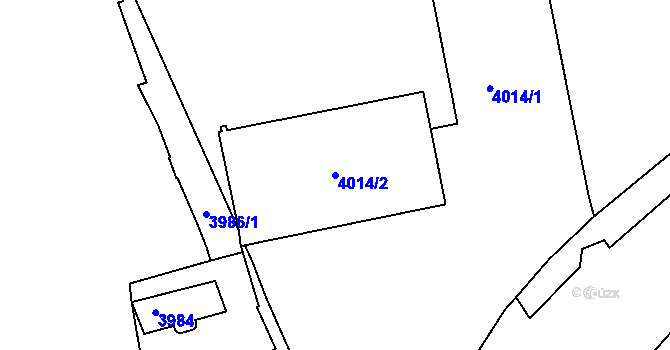 Parcela st. 4014/2 v KÚ Smíchov, Katastrální mapa