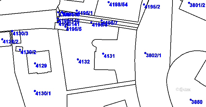 Parcela st. 4131 v KÚ Smíchov, Katastrální mapa
