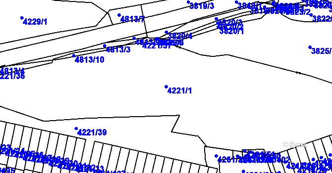 Parcela st. 4221/1 v KÚ Smíchov, Katastrální mapa