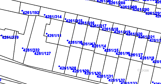 Parcela st. 4261/13 v KÚ Smíchov, Katastrální mapa