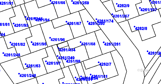 Parcela st. 4261/68 v KÚ Smíchov, Katastrální mapa
