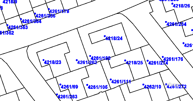 Parcela st. 4261/112 v KÚ Smíchov, Katastrální mapa