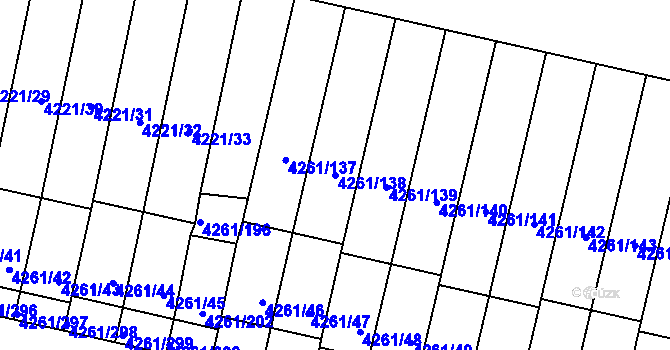 Parcela st. 4261/138 v KÚ Smíchov, Katastrální mapa