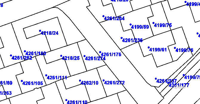 Parcela st. 4261/176 v KÚ Smíchov, Katastrální mapa