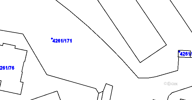 Parcela st. 4261/211 v KÚ Smíchov, Katastrální mapa