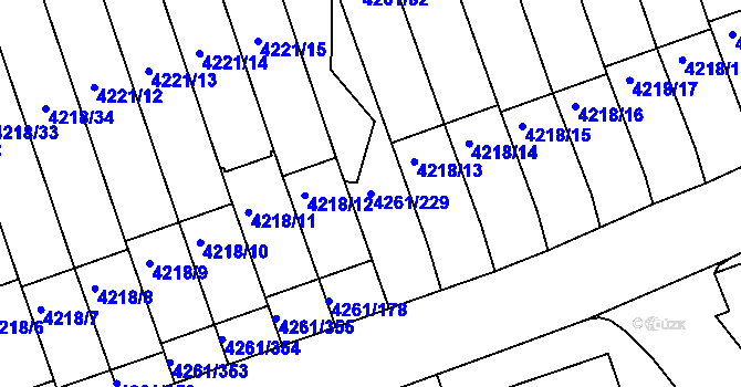 Parcela st. 4261/229 v KÚ Smíchov, Katastrální mapa