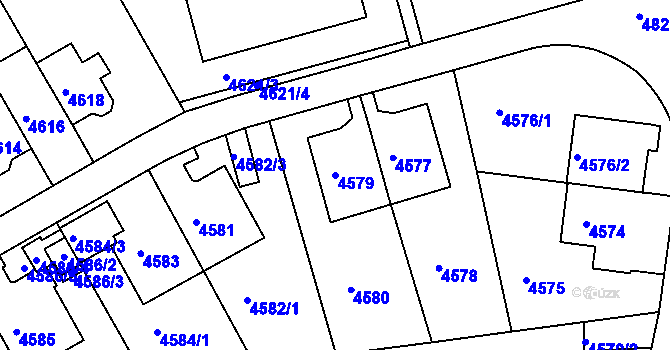 Parcela st. 4579 v KÚ Smíchov, Katastrální mapa