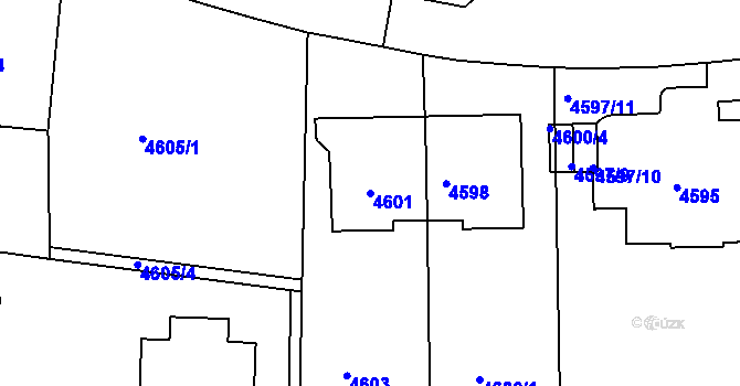 Parcela st. 4601 v KÚ Smíchov, Katastrální mapa