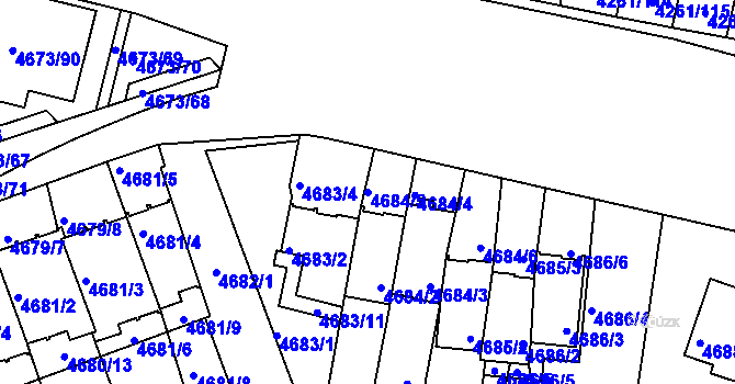 Parcela st. 4684/5 v KÚ Smíchov, Katastrální mapa