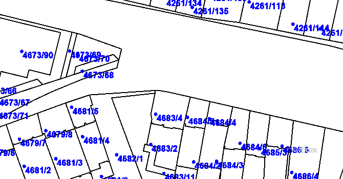 Parcela st. 4816/35 v KÚ Smíchov, Katastrální mapa