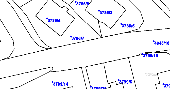 Parcela st. 4845/19 v KÚ Smíchov, Katastrální mapa