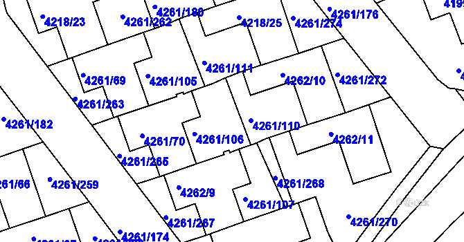 Parcela st. 4261/266 v KÚ Smíchov, Katastrální mapa