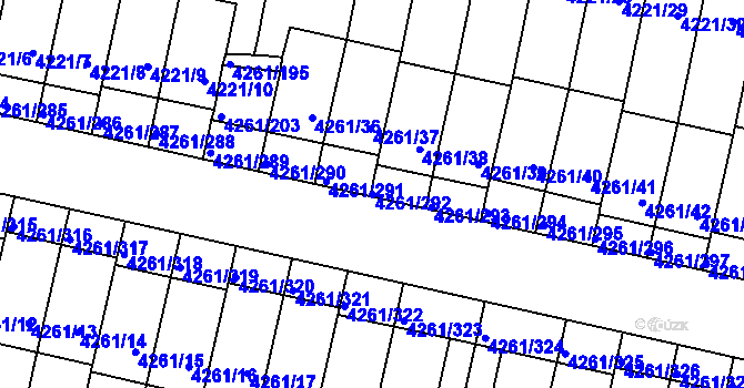 Parcela st. 4261/292 v KÚ Smíchov, Katastrální mapa
