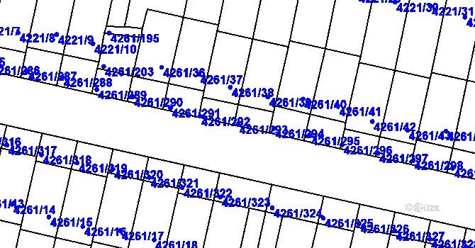Parcela st. 4261/293 v KÚ Smíchov, Katastrální mapa