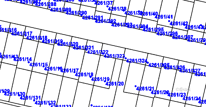 Parcela st. 4261/323 v KÚ Smíchov, Katastrální mapa