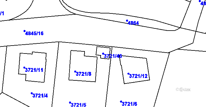 Parcela st. 3721/46 v KÚ Smíchov, Katastrální mapa