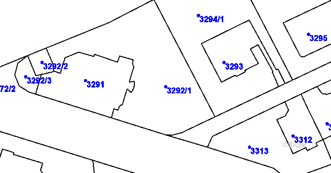 Parcela st. 3292/1 v KÚ Smíchov, Katastrální mapa
