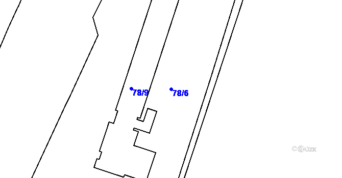 Parcela st. 78/6 v KÚ Malá Chuchle, Katastrální mapa