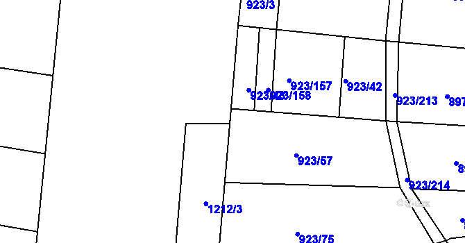 Parcela st. 923/44 v KÚ Velká Chuchle, Katastrální mapa