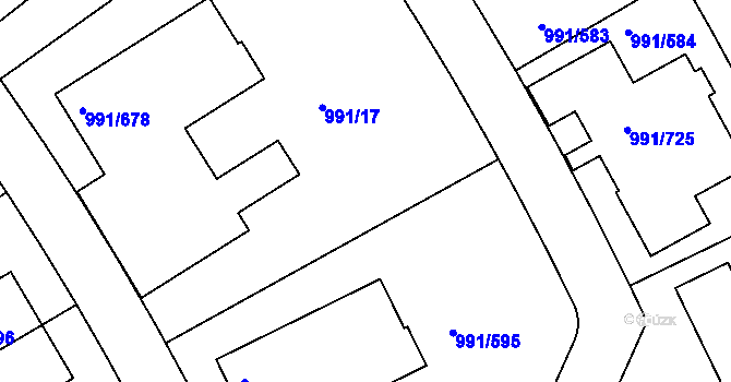 Parcela st. 991/594 v KÚ Velká Chuchle, Katastrální mapa