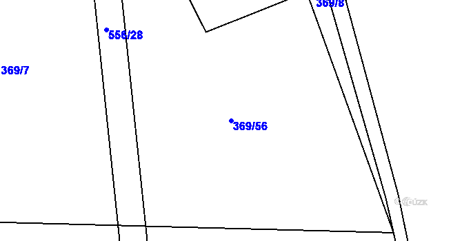 Parcela st. 369/56 v KÚ Lahovice, Katastrální mapa