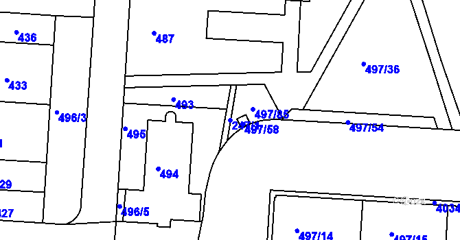 Parcela st. 247/1 v KÚ Dejvice, Katastrální mapa
