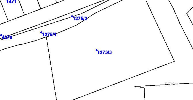 Parcela st. 1273/3 v KÚ Dejvice, Katastrální mapa