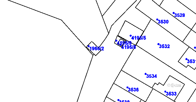 Parcela st. 1966/6 v KÚ Dejvice, Katastrální mapa