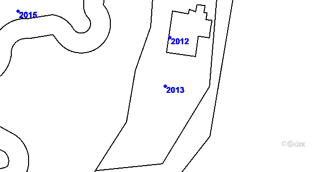 Parcela st. 2013 v KÚ Dejvice, Katastrální mapa