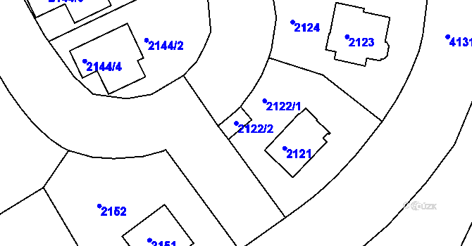 Parcela st. 2122/2 v KÚ Dejvice, Katastrální mapa