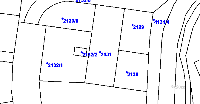 Parcela st. 2131 v KÚ Dejvice, Katastrální mapa