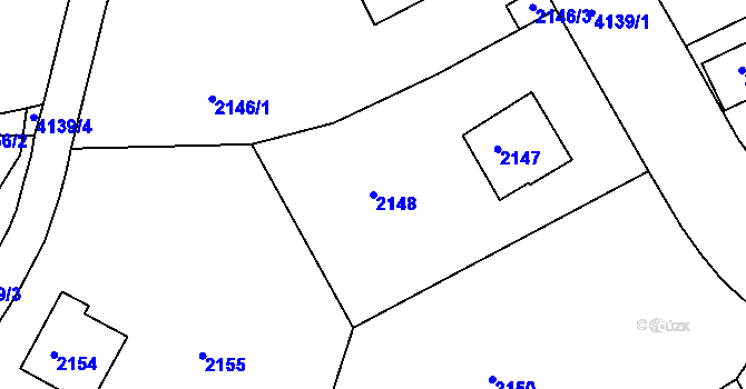 Parcela st. 2148 v KÚ Dejvice, Katastrální mapa