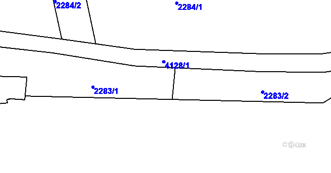 Parcela st. 2283 v KÚ Dejvice, Katastrální mapa
