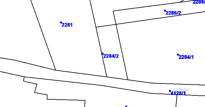 Parcela st. 2284/2 v KÚ Dejvice, Katastrální mapa