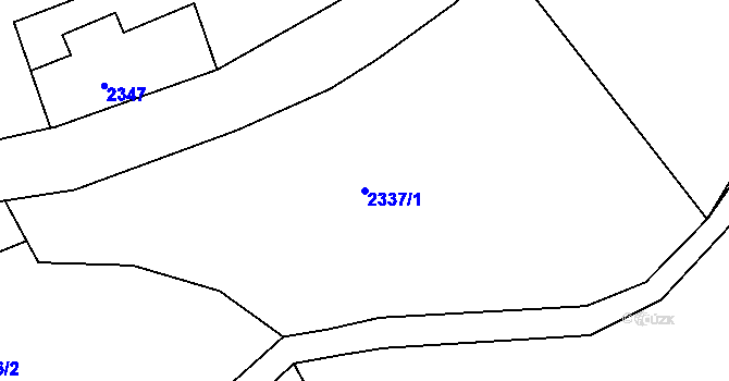 Parcela st. 2337/1 v KÚ Dejvice, Katastrální mapa