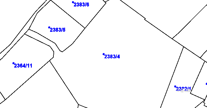 Parcela st. 2383/4 v KÚ Dejvice, Katastrální mapa