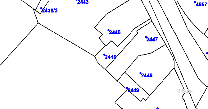 Parcela st. 2446 v KÚ Dejvice, Katastrální mapa