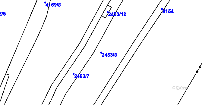 Parcela st. 2453/8 v KÚ Dejvice, Katastrální mapa