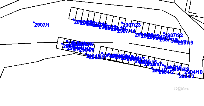 Parcela st. 2904/6 v KÚ Dejvice, Katastrální mapa