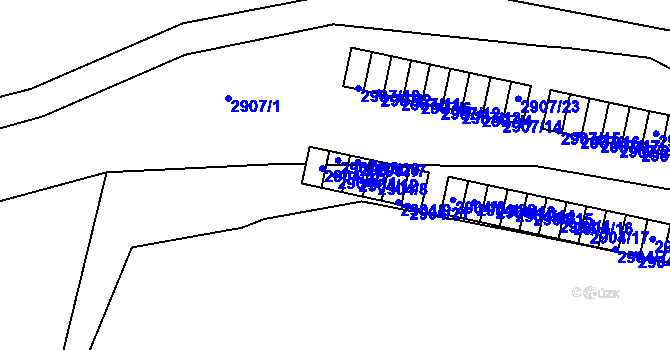 Parcela st. 2904/11 v KÚ Dejvice, Katastrální mapa