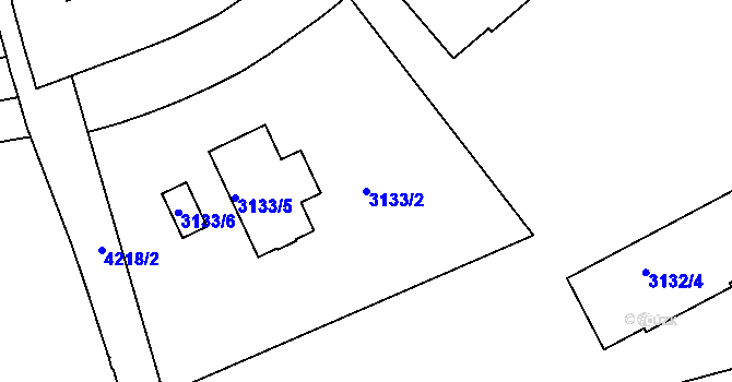 Parcela st. 3133/2 v KÚ Dejvice, Katastrální mapa